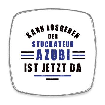 Azubi Stuckateur Lehre Ausbildung Stukkateur Lehre - Viereckiger Kühlschrankmagnet - Weiß - Vorne