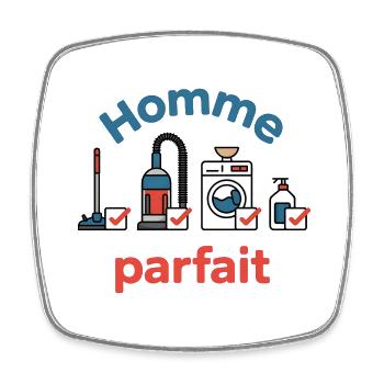 homme parfait - Magnet carré - blanc - Devant