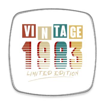 Vintage 1983: Limited Edition - 42nd Anniversary. - Square fridge magnet - white - Front