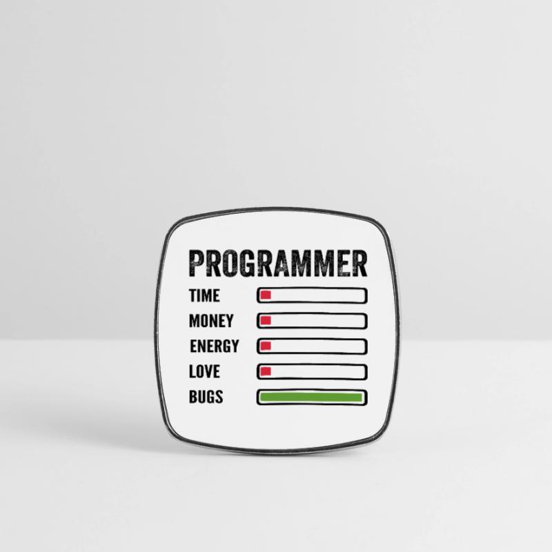Developer Humor Programmer Coder Square fridge magnet