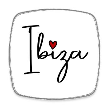 Ibiza Heart - Square fridge magnet - white - Front
