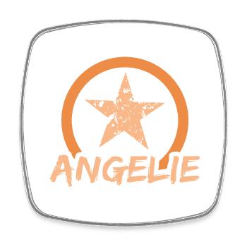 Angelie comme prénom - Magnet carré - blanc - Devant