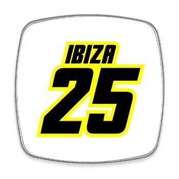 Ibiza 2025 Jersey - Square fridge magnet - white - Front