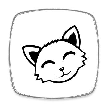 Cat Pet Animal Cute Little Kitten Friendly - Square fridge magnet - white - Front