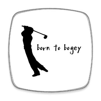 Golf - Square fridge magnet - white - Front