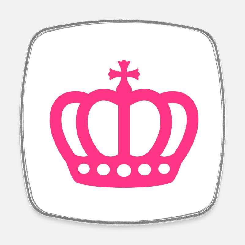 Grande conception d'une couronne - Magnet carré - blanc