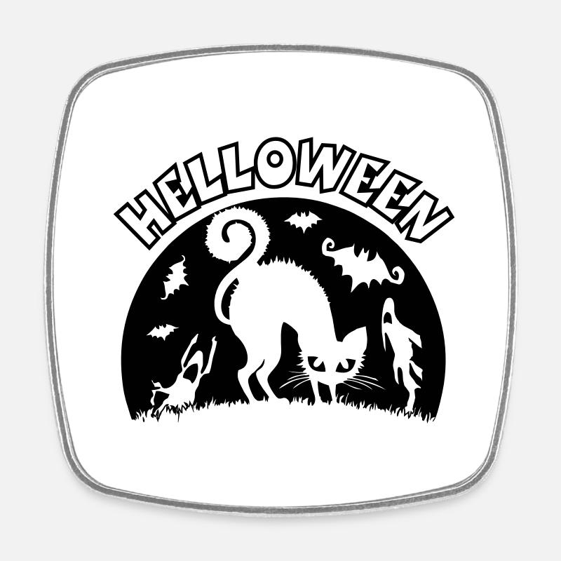 Helloween01 - Viereckiger Kühlschrankmagnet - Weiß