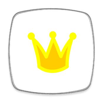 goldene Prinzessinnen Krone - Viereckiger Kühlschrankmagnet - Weiß - Vorne
