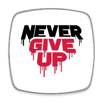 red graffiti drops spray persevere cool never - Square fridge magnet - white - Front