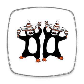 team paar 2 freunde mexiko mexikaner sombrero hut - Viereckiger Kühlschrankmagnet - Weiß - Vorne