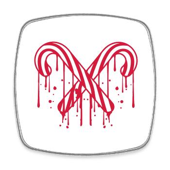 2 graffiti tropfen schmelzen stempel zuckerstange - Viereckiger Kühlschrankmagnet - Weiß - Vorne