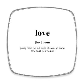 Love (Liebe) Definition Dictionary - Square fridge magnet - white - Front