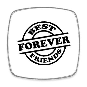 Best Friends Forever Stempel - Square fridge magnet - white - Front