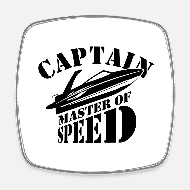 Captain Kapitaen Boot Speed Change Color Gift - Square fridge magnet - white