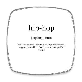 Dictionnaire de définition du hip-hop - Magnet carré - blanc - Devant