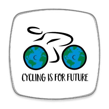 bicycle - Square fridge magnet - white - Front