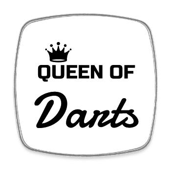 Darts - Target - Game - Sport - Fléchettes - Square fridge magnet - white - Front