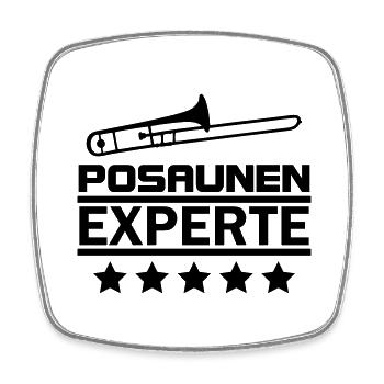 Posaunen Experte - Viereckiger Kühlschrankmagnet - Weiß - Vorne