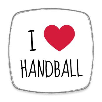 Handball Handballer Sport Sportler Spieler - Viereckiger Kühlschrankmagnet - Weiß - Vorne