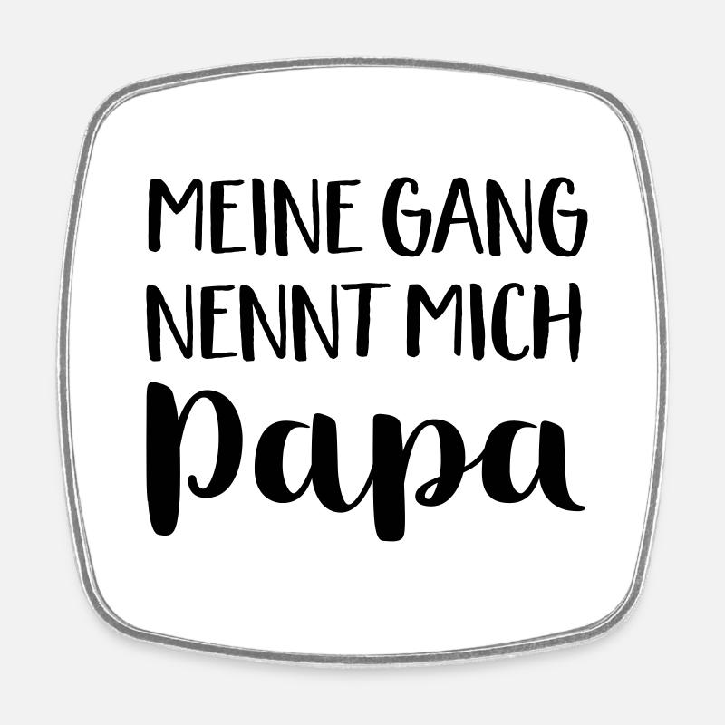 Papa - Viereckiger Kühlschrankmagnet - Weiß