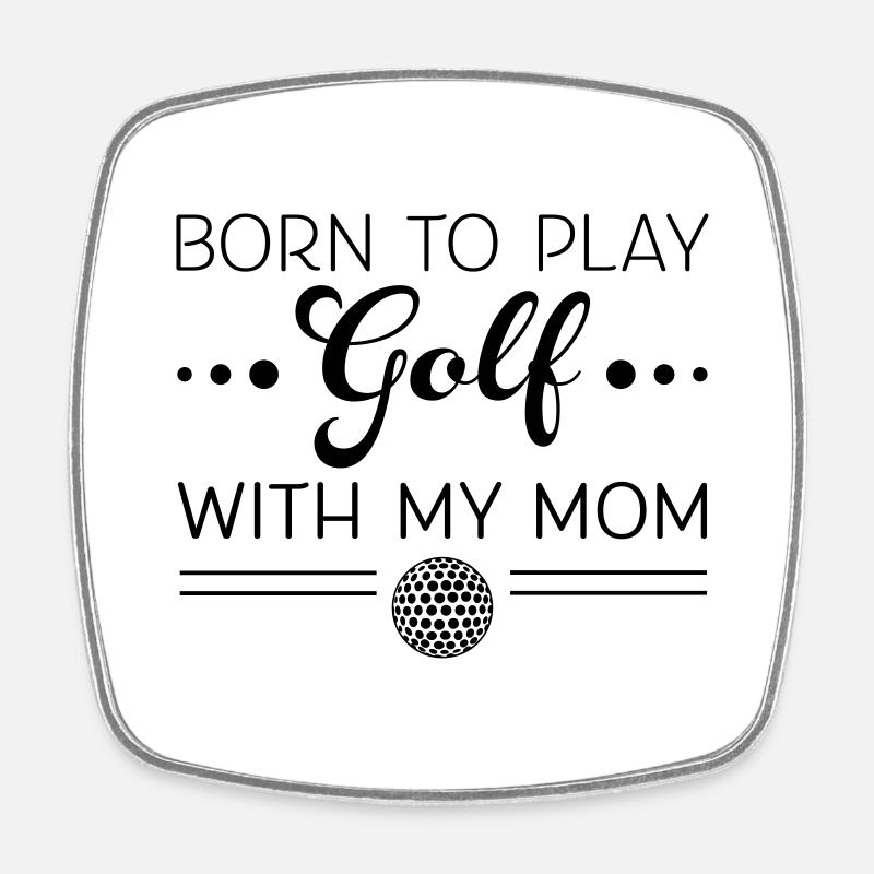 Golf - Viereckiger Kühlschrankmagnet - Weiß