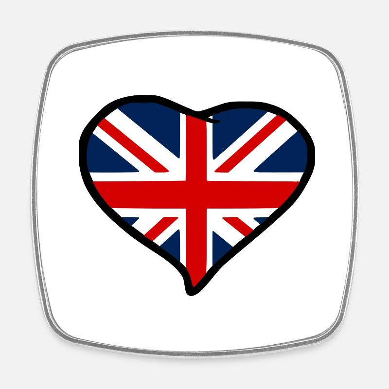 Union Jack - Magnet carré - blanc