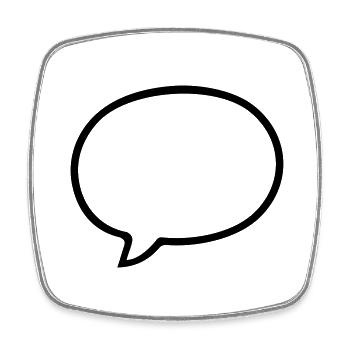 Speech bubble comic design - Square fridge magnet - white - Front