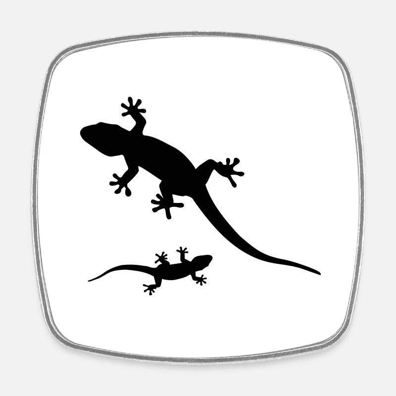 geckos - Square fridge magnet - white