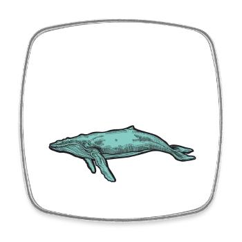 Wal Wale Meer Fisch Wasser Meerestier Pottwal - Viereckiger Kühlschrankmagnet - Weiß - Vorne