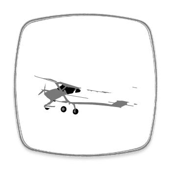 Ultraleichtflugzeug UL Pilot Flugzeug Flieger - Viereckiger Kühlschrankmagnet - Weiß - Vorne
