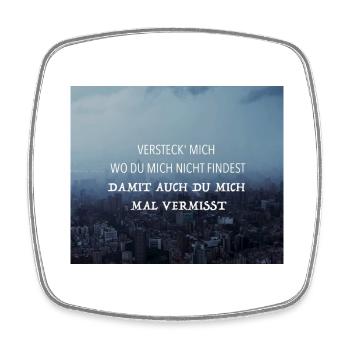 Ich will nur - Philipp Poisel - Viereckiger Kühlschrankmagnet - Weiß - Vorne