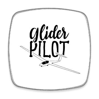 Glider Pilot Gliding Glider Hobby - Square fridge magnet - white - Front