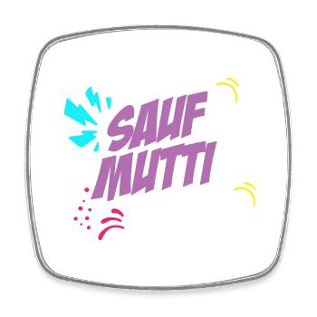 Saufmutti Mama on Tour Muttertagsgeschenk - Viereckiger Kühlschrankmagnet - Weiß - Vorne