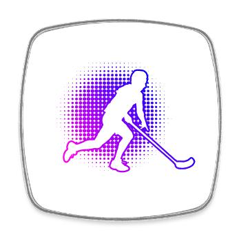 Unihockey Herren Jungen Salibandy Innebandy Floorb - Viereckiger Kühlschrankmagnet - Weiß - Vorne