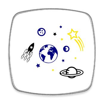 universe - Square fridge magnet - white - Front