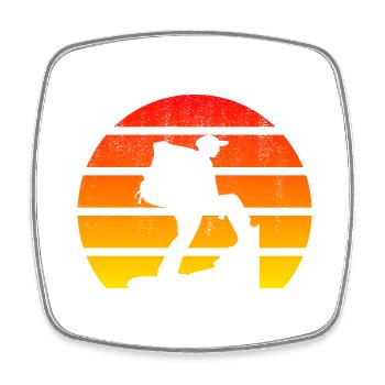Hiking Hiking Mountains Mountaineering Mountains Mountain - Square fridge magnet - white - Front