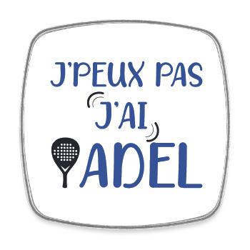 Je peux pas j'ai padel cadeau homme femme - Magnet carré - blanc - Devant