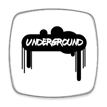 Spray Underground –Graffiti Style Streetart Design - Viereckiger Kühlschrankmagnet - Weiß - Vorne