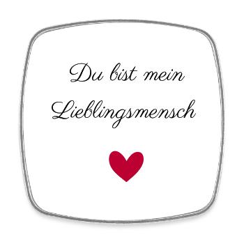 Lieblingsmensch Mama Papa Schwester Bruder Freund - Viereckiger Kühlschrankmagnet - Weiß - Vorne