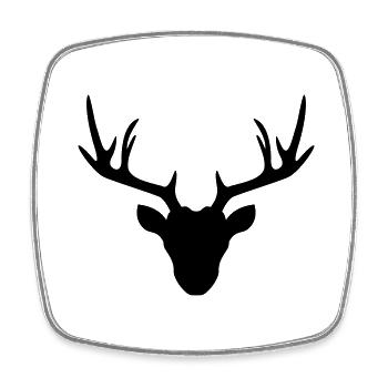 Deer Deer icon - Square fridge magnet - white - Front