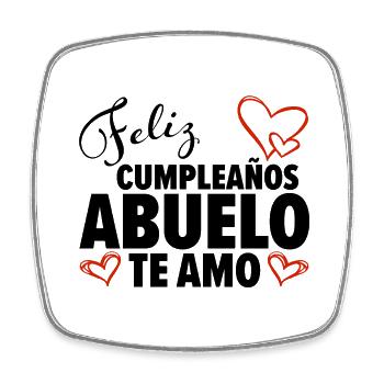Geburtstag Opa Spanien Te Amo Baby Geschenk - Viereckiger Kühlschrankmagnet - Weiß - Vorne