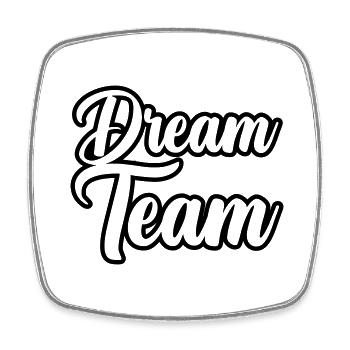 Dream Team - Square fridge magnet - white - Front