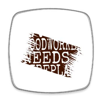 carpenter hoodies and sweatshirts chainsaw grab - Square fridge magnet - white - Front