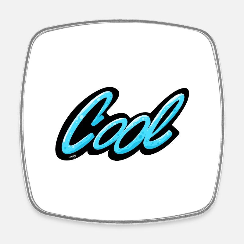 Cool - Graffiti - Magnet carré - blanc