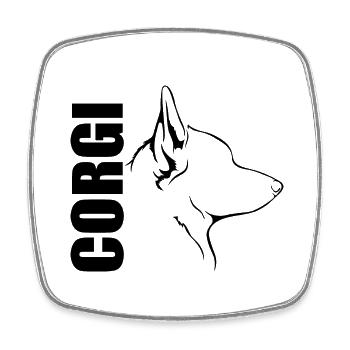 CORGI Profile Dogs Dog Wilsigns - Square fridge magnet - white - Front