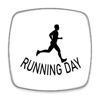 Triathlon Swim Bike Run Marathon - Square fridge magnet - white - Front