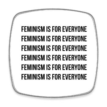 Le féminisme est pour tout le monde Féminisme Écrire - Magnet carré - blanc - Devant