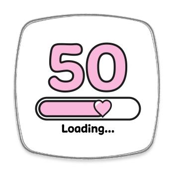 50 years - Square fridge magnet - white - Front