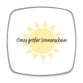 Omas großer Sonnenschein - Viereckiger Kühlschrankmagnet - Weiß - Vorne
