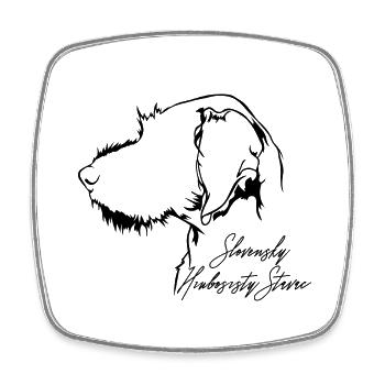 SLOVENSKÝ HRUBOSRSTÝ STAVAČ Profil Chiens Wilsigns - Magnet carré - blanc - Devant